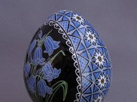 Bluebells Quail Pysanky Ukrainian Easter Egg by So Jeo : Pysanky pysanka ukrainian easter egg batik art ukraine sojeo bluebells