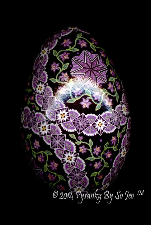 Magenta Circles Ukrainian Easter Egg Pysanky By So Jeo