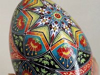 Over The Rainbow Ukrainian Easter Egg Pysanky By So Jeo : Pysanky pysanka ukrainian easter egg batik art sojeo florals flowers birds stars trees vines blooms buds bluebird owl art sojeo so jeo eggshell egg shell blown decoration ivy garden rainbow rosie posy nightshad victorian trees etched brown chicken eggs turkey