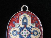 Kashan Bazaar Persian Pendant Pysanky Eggshell Jewelry By So Jeo : pysanky pysanka ukrainian easter egg batik art eggshell jewelry pendants earrings drop dangle etched flowers gift women accessories accessory pendant necklace bail crystal finding sterling silver filled sojeo flowers celtic purple white red pink brown green purple orange cream burgundy magenta teal turqoise crows crow blue black so jeo art handmade