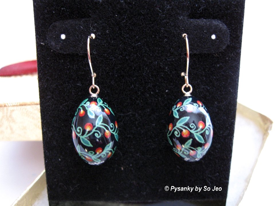 Tiny Call Of Spring Finch Egg Earrings Pysanky Jewelry By So Jeo